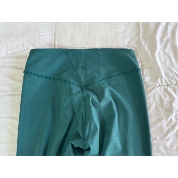 Lululemon Wunder Under Nulu HR TIGHT 25" Storm Teal Size 10 Workout Yoga EUC - Picture 5 of 11